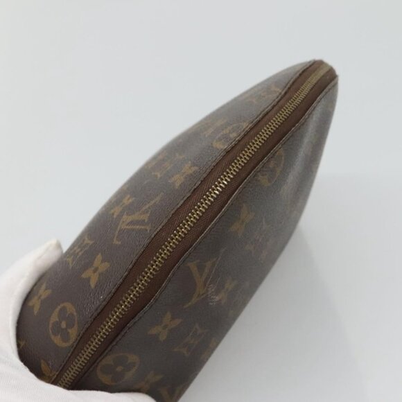 LOUIS VUITTON Monogram Trousse Demi Ronde Cosmetic Pouch LV Auth - Picture 7 of 16